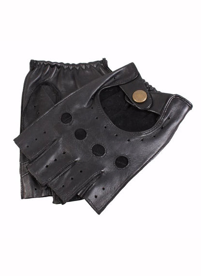 Gants de conduite cuir demi doigts