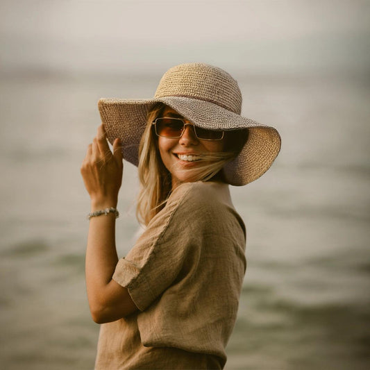 Cappello en raphia crochet